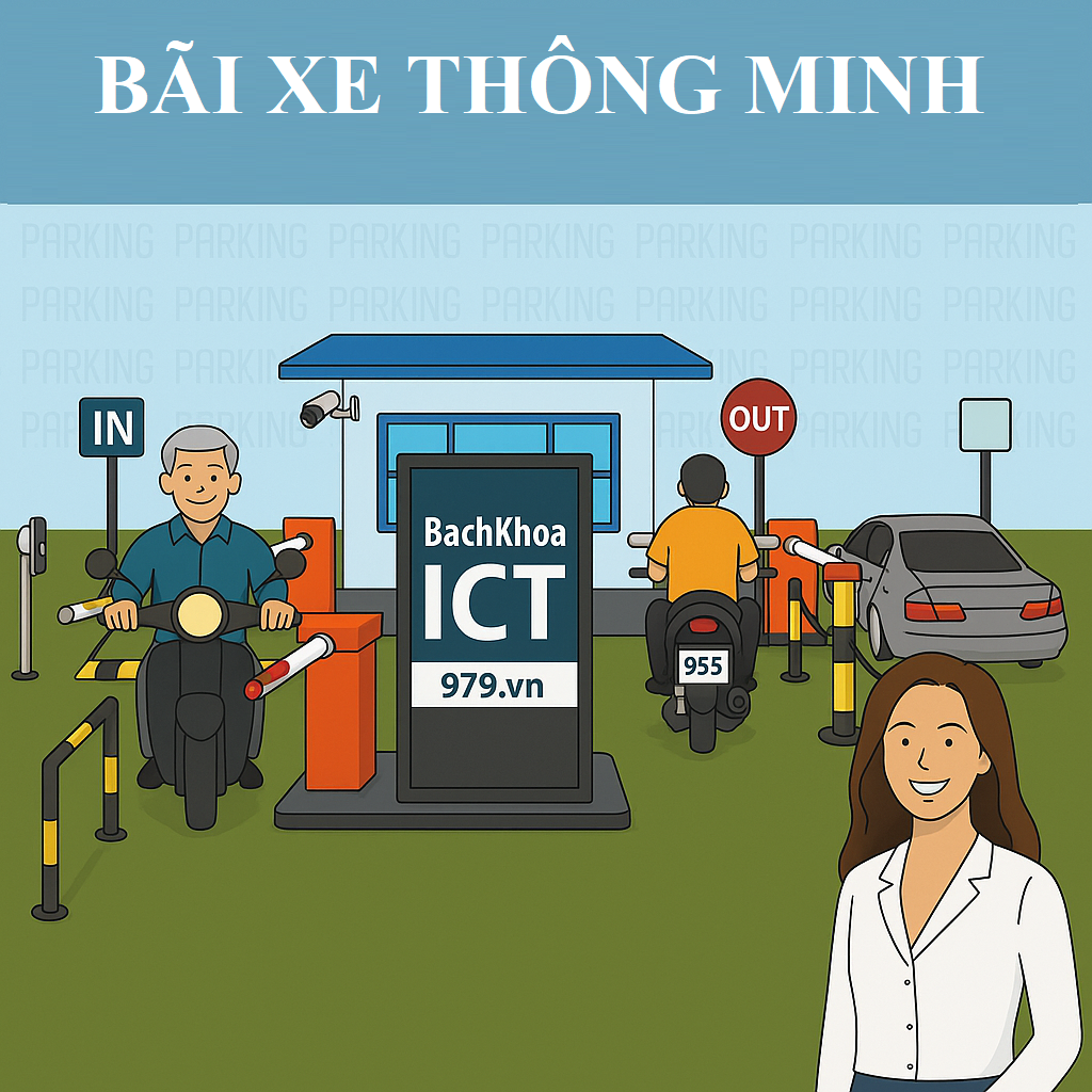 Bãi Xe Thông Minh 1 Làn Xe Vào - 1 Làn Xe Ra